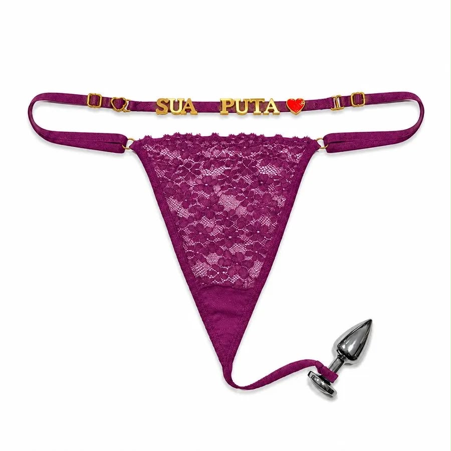 CALCINHA PARA PLUG ANAL PERSONALIZÁVEL - somente a calcinha