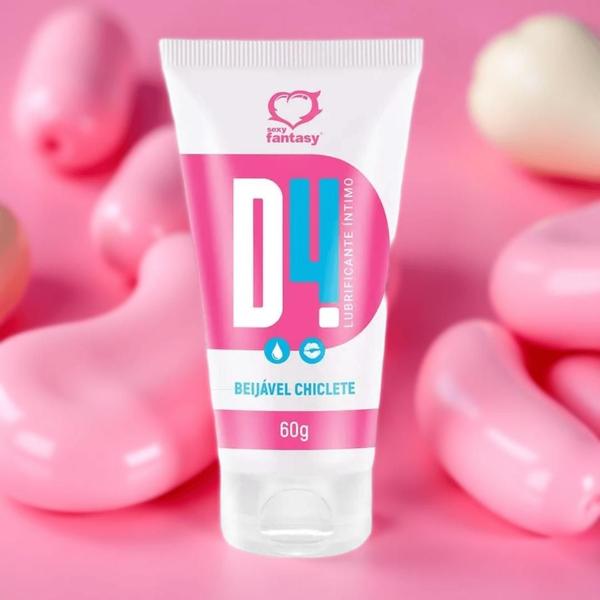 D4 Lubrificante Beijável - SABOR CHICLETE 60G