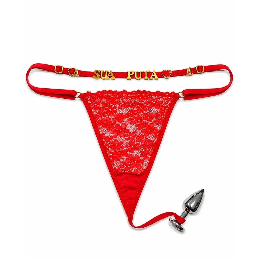 CALCINHA PARA PLUG ANAL PERSONALIZÁVEL- somente a calcinha