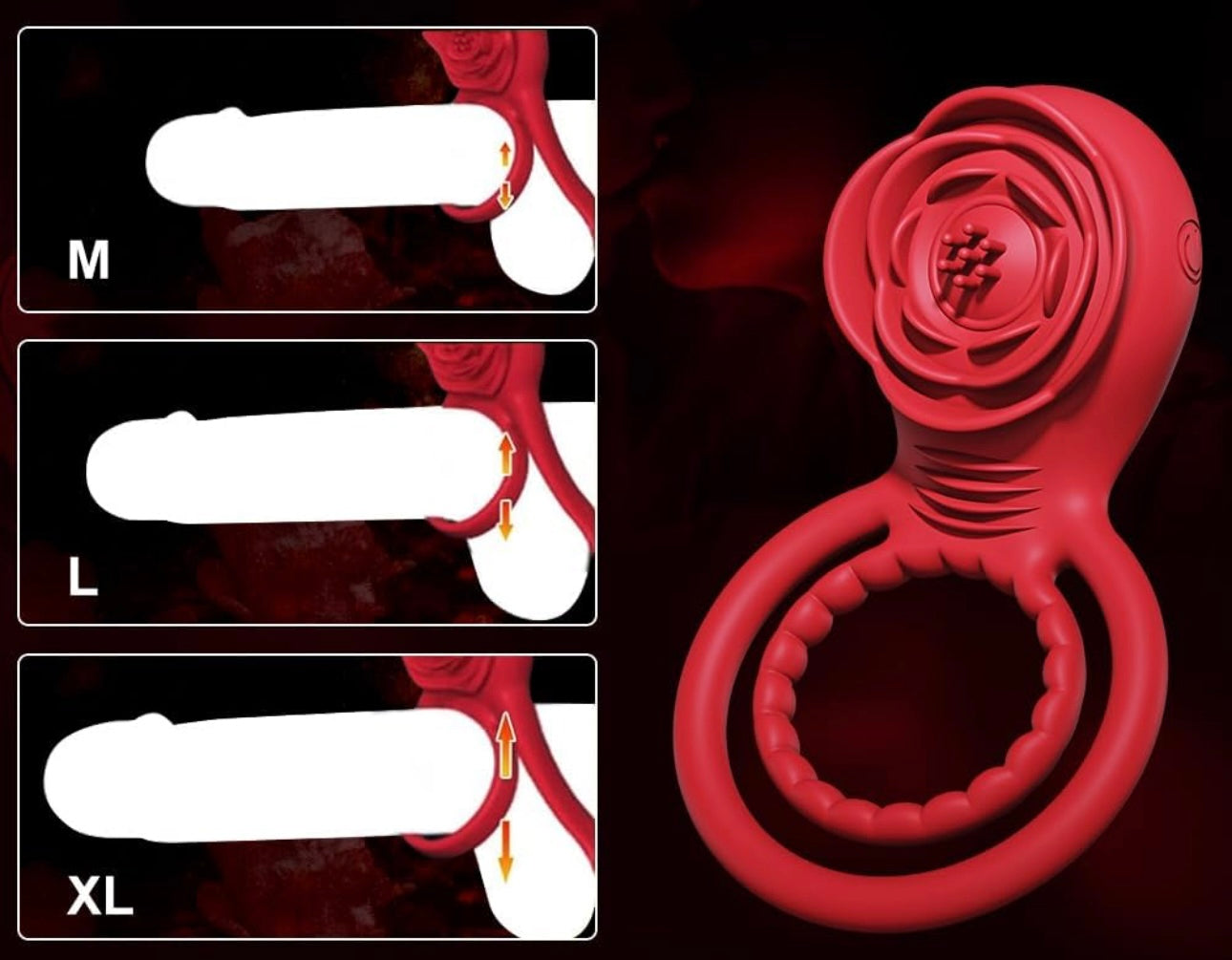 Rosa Vibrador - APP Casais Estimulador Clitoriano ,Anel Peniano , Anel Peniano Vibratório Treinador de Pênis com 10 Vibrações