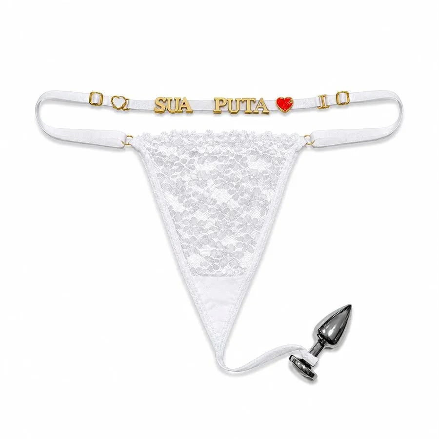 CALCINHA PARA PLUG ANAL PERSONALIZÁVEL- somente a calcinha
