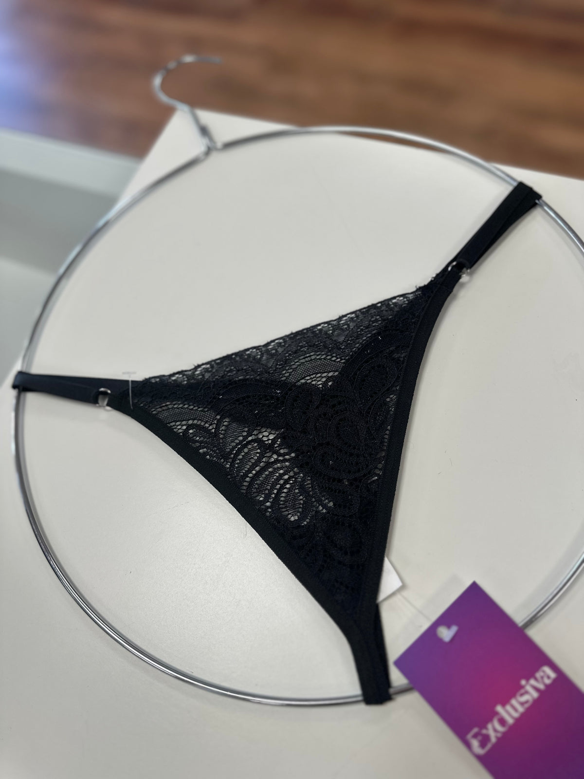 Calcinha Sexy Borboleta Calcinha Fio Dental Com Regulagem- tamanho único - preto