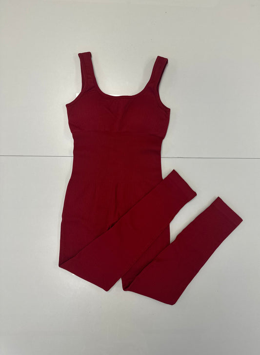 Macacão longo tradicional vermelho - G