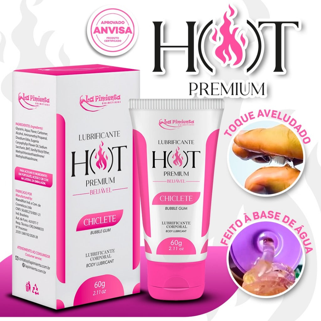 Lubrificante La Pimienta Beijável Hot Premium Chiclete 60g
