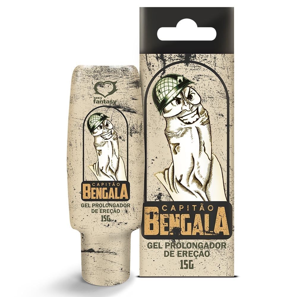 CAPITÃO BENGALA GEL PROLONGADOR DE EREÇÃO 15GR SEXY FANTASY