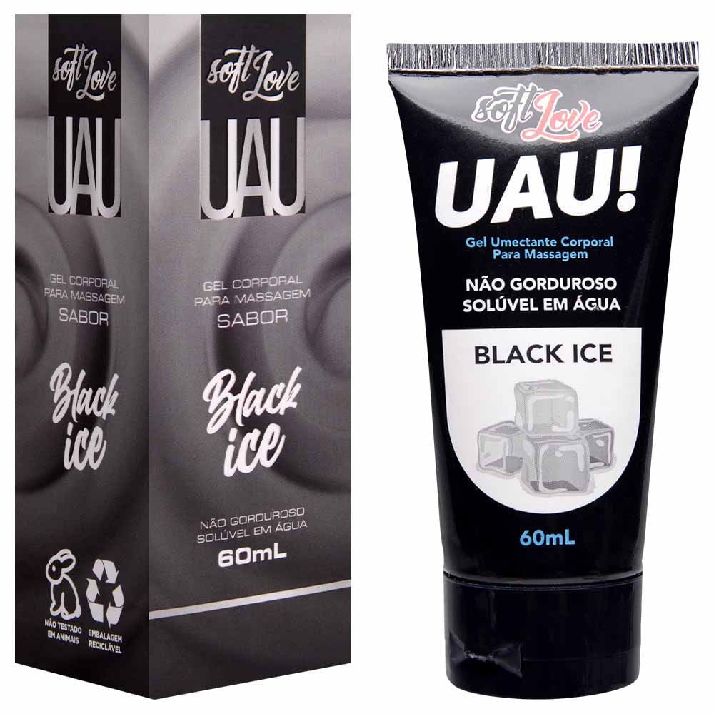 UAU LUBRIFICANTE AROMÁTICO 60ML SOFT LOVE ICE BLACK