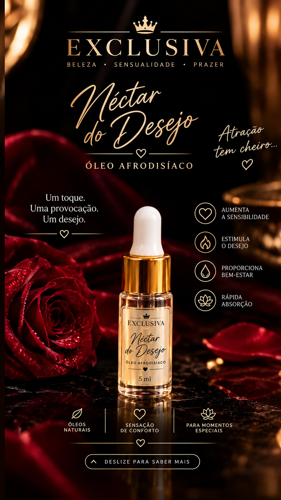 Néctar do Desejo - óleo afrodisíaco
