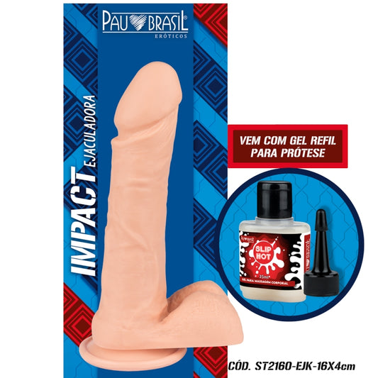 KIT PRÓTESE EJACULADOR COM ESCROTO E VENTOSA + SLIP HOT 16 X 4 CM