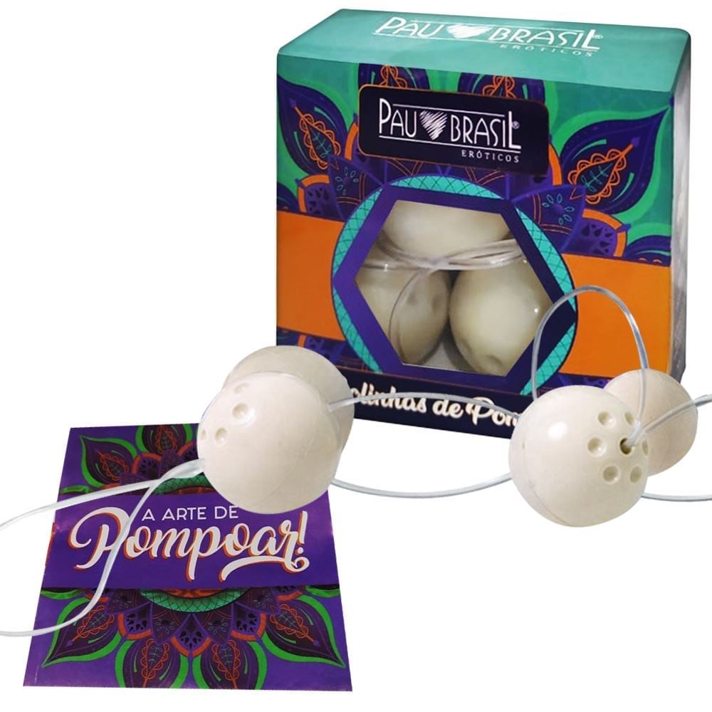 KIT BOLINHAS DE POMPOAR 04 UNIDADES PAU BRASIL
