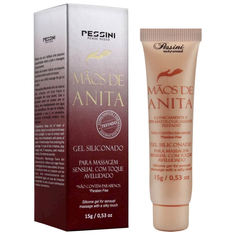 GEL SILICONADO COM TOQUE AVELUDADO MÃOS DE ANITA 15G PESSINI