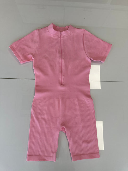 Macaquinho zíper- Rosa bebê M
