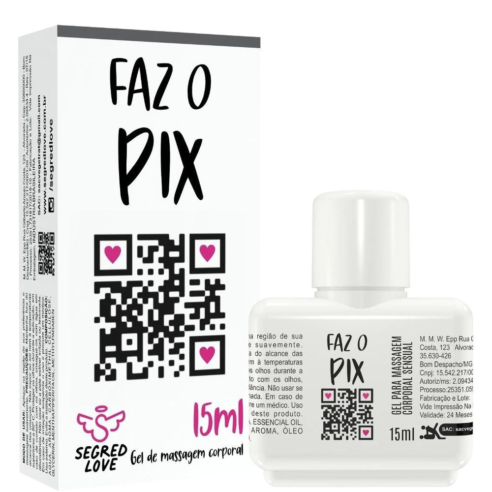 FAZ O PIX GEL DE MASSAGEM CORPORAL BEIJÁVEL 15ML - SEGRED LOVE