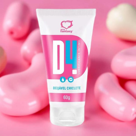 D4 Lubrificante Beijável - SABOR CHICLETE 60G