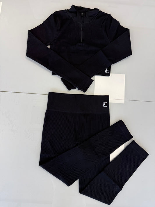 Conjunto Fitness by exclusiva - Legging + top / PRETO - M