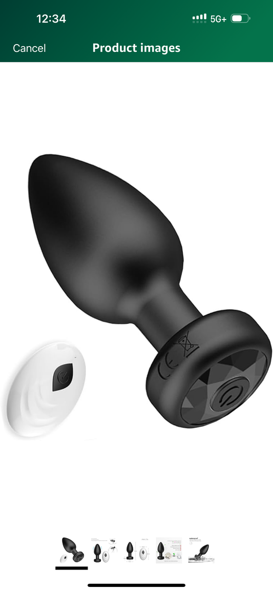 Plug An@l  com controle remoto,  anal vibratório 10 modos de vibração