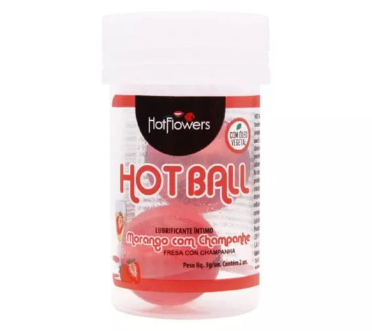 Bolinhas Hot Flowers c/2 un. Morango com Champanhe