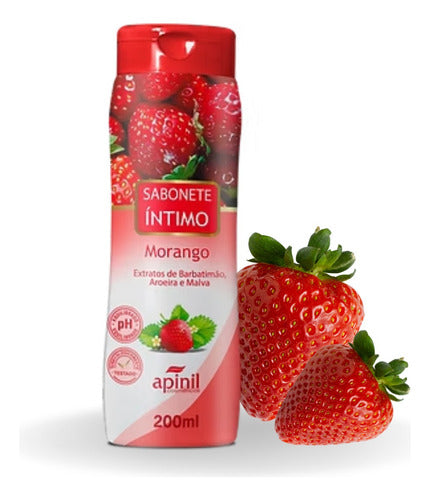 Sabonete Líquido Íntimo 200ml Morango  Da Apinil