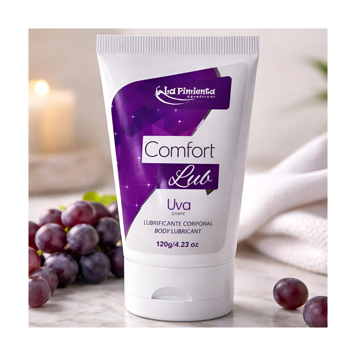 Lubrificante Beijável Uva Comfort Lub 120g