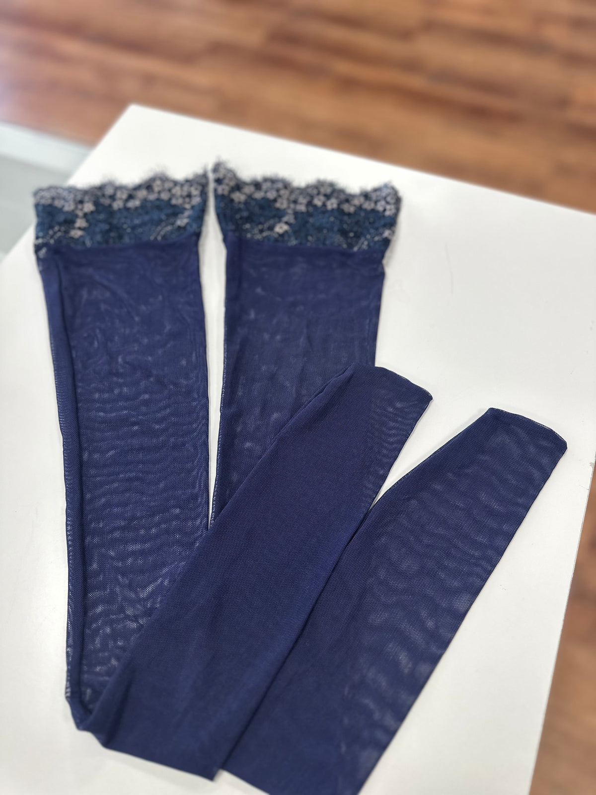 Meia Calça com renda - Azul