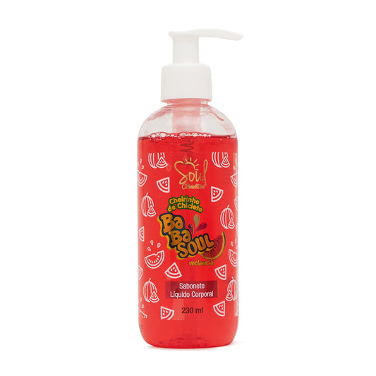 Sabonete Liquido Corporal Cheirinho de Chiclete Melancia Babasoul 230ml