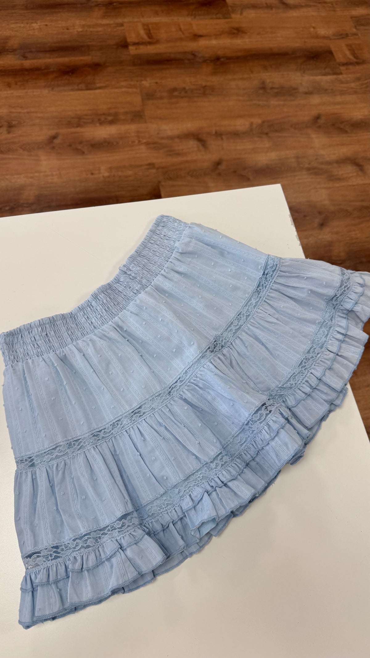 Mini saia saída de praia azul - tamanho único
