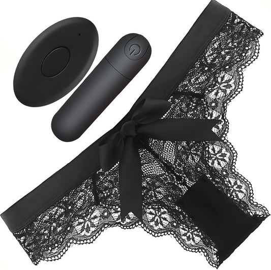 Vibrador de  calcinha com controle - Preto