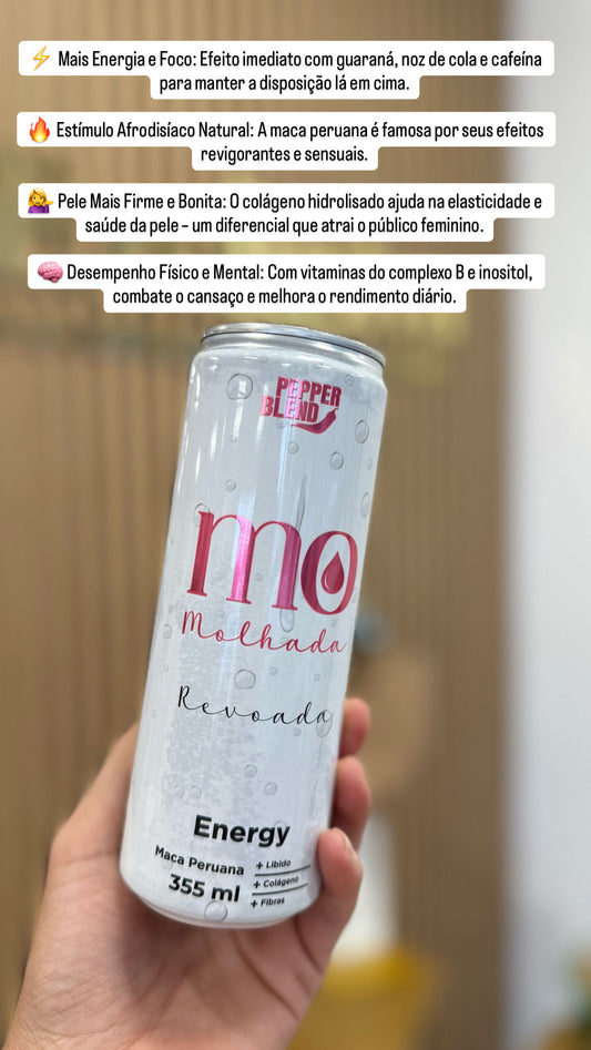 Molhada Revoada Energy Estimulante Com Maca Peruana 355Ml Pepper Blend