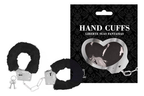 Algema Simples Metal Com Pelúcia Fetiche Bdsm