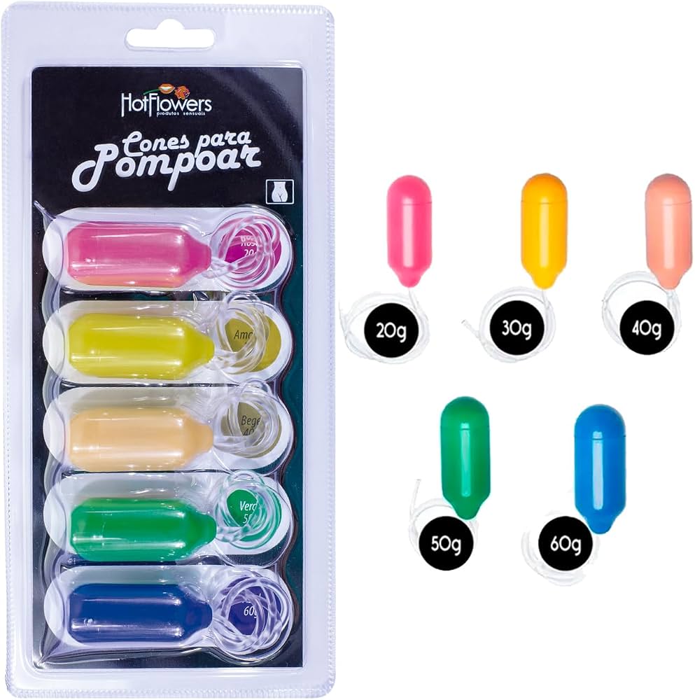 Kit Treinamento de Pompoarismo com 5 Cones Progressivos