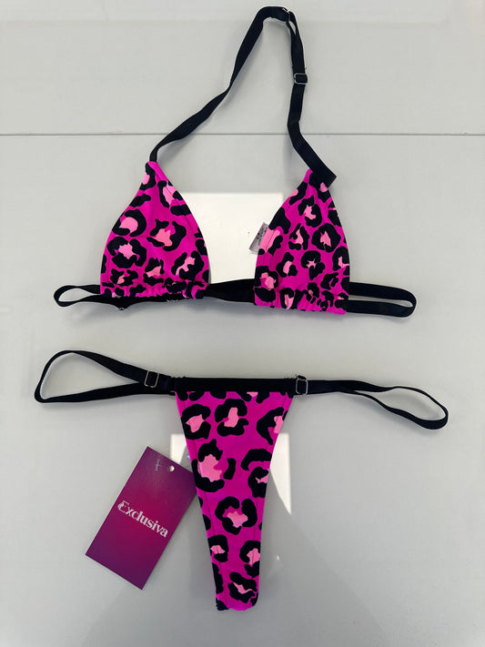 Biquíni para bronze fita Rosa oncinha  P