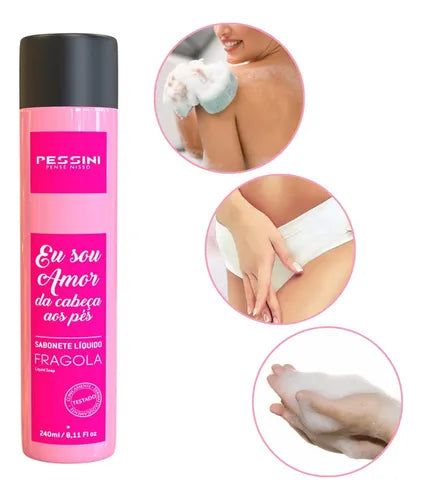 Sabonete Intimo Líquido Fragola Morango 240ml Pessini