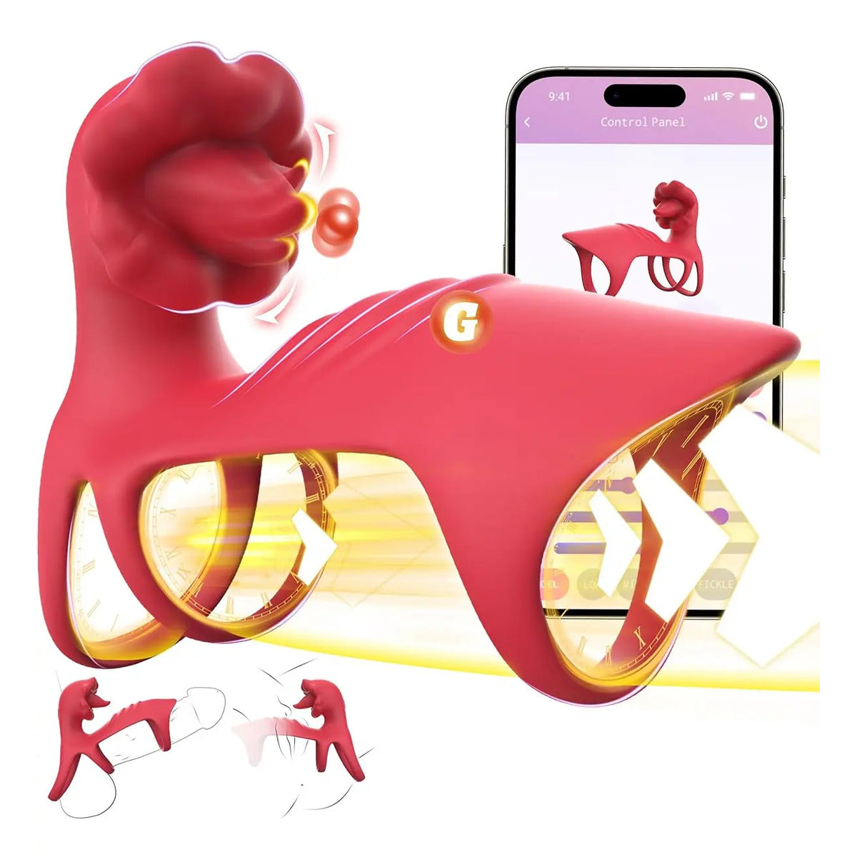 Anel vibrador para casais com controle remoto e estímulo