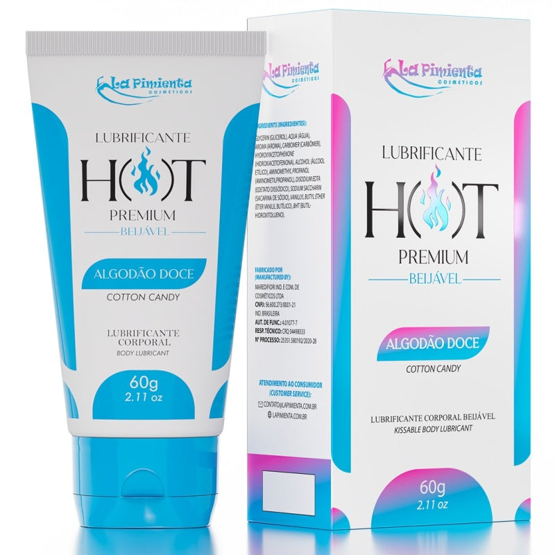 LUBRIFICANTE HOT PREMIUM - ALGODÃO DOCE