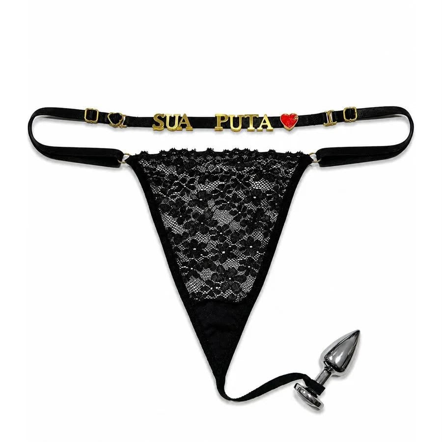 CALCINHA PARA PLUG ANAL PERSONALIZÁVEL- somente a calcinha