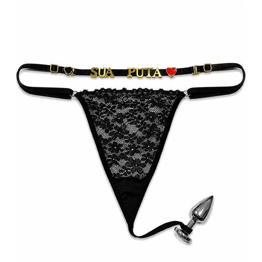 CALCINHA PARA PLUG ANAL PERSONALIZÁVEL- somente a calcinha