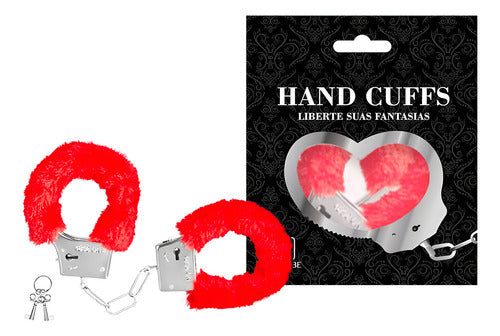 Algema Simples Metal Com Pelúcia Fetiche Bdsm