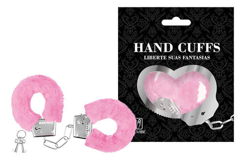 Algema Simples Metal Com Pelúcia Fetiche Bdsm