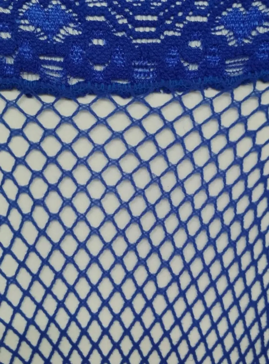 Meia 7/8 Arrastão Em Microfibra Elástica - Azul bic