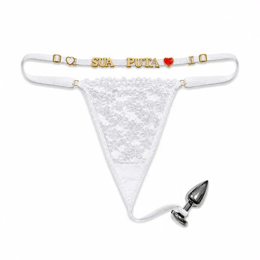 CALCINHA PARA PLUG ANAL PERSONALIZÁVEL- somente a calcinha