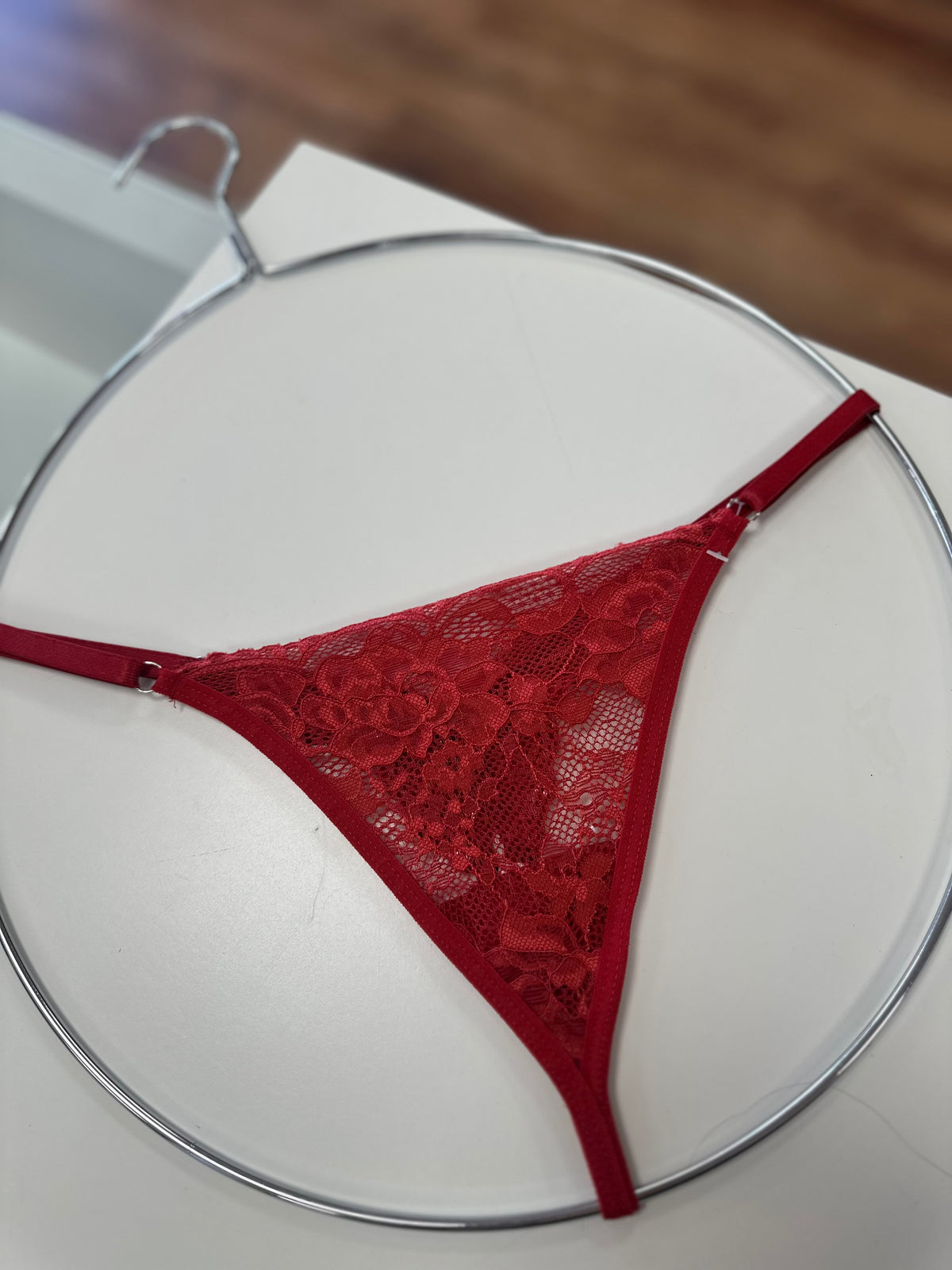 Calcinha Sexy Borboleta Calcinha Fio Dental Com Regulagem- tamanho único - Vermelha