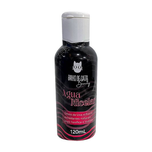 ÁGUA MICELAR COM EXTRATOS DE UVA E ROMÂ 120ML BANHO DE GATA