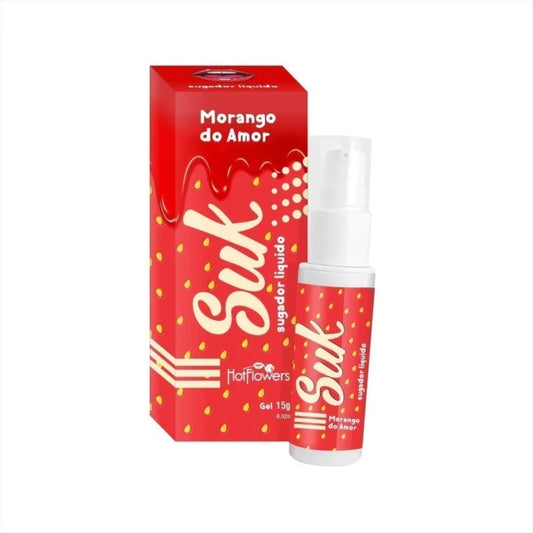Sugador Líquido Suk Morango do Amor 15g Hot Flowers