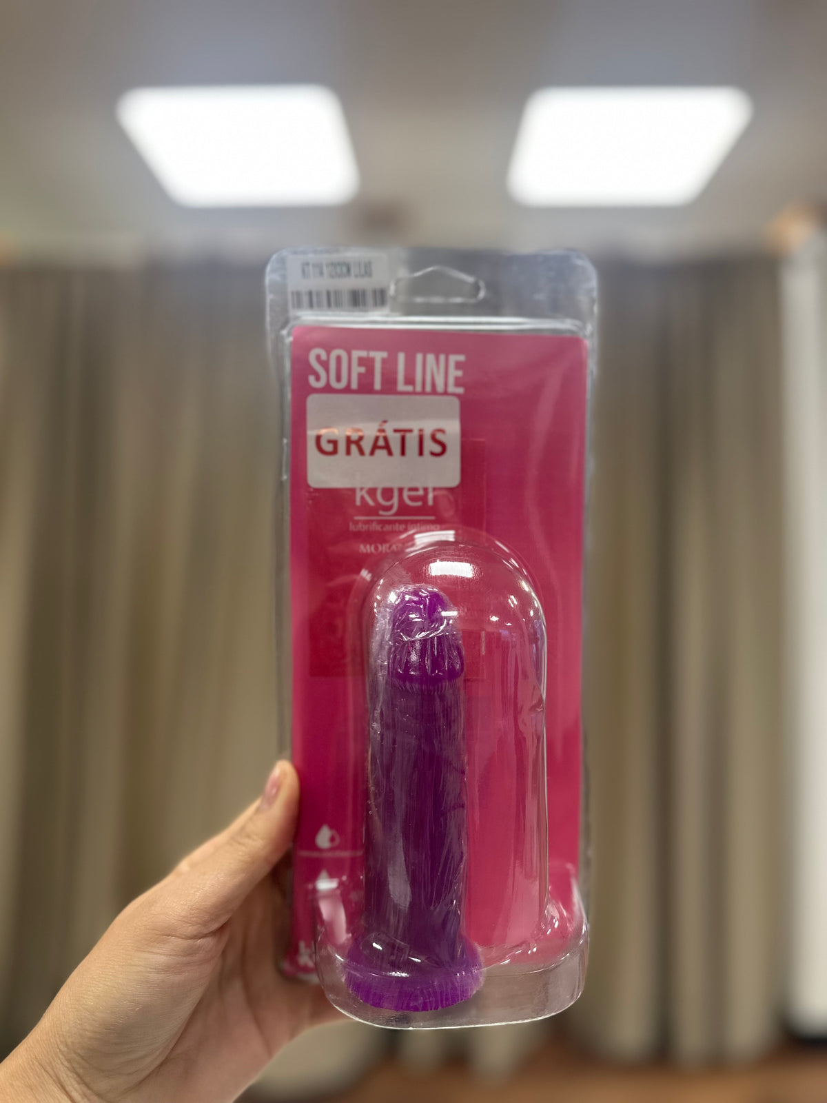 Prótese de silicone 12x3 cm  - lilás