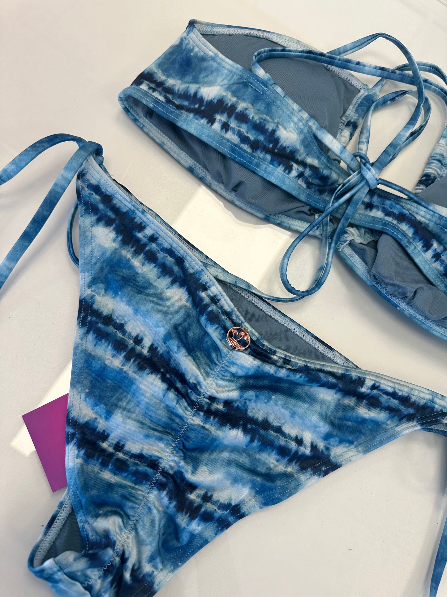 Conjunto Biquini Com bojo - Azul