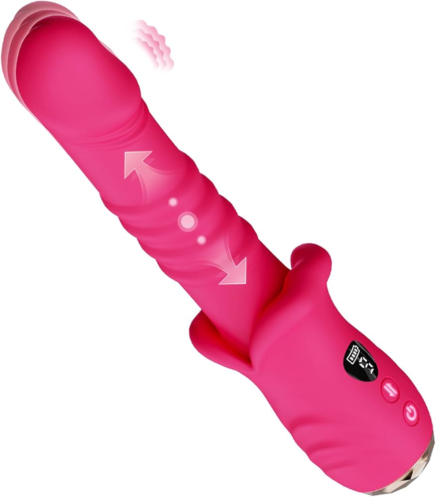 Vibrador formato de boca com movimentação de empurrão