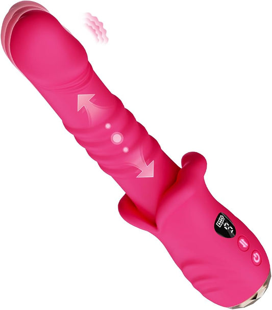 Vibrador formato de boca com movimentação de empurrão