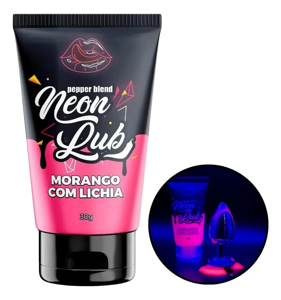 Gel Lubrificante Neon Lub Comestivel Massagem Erótica