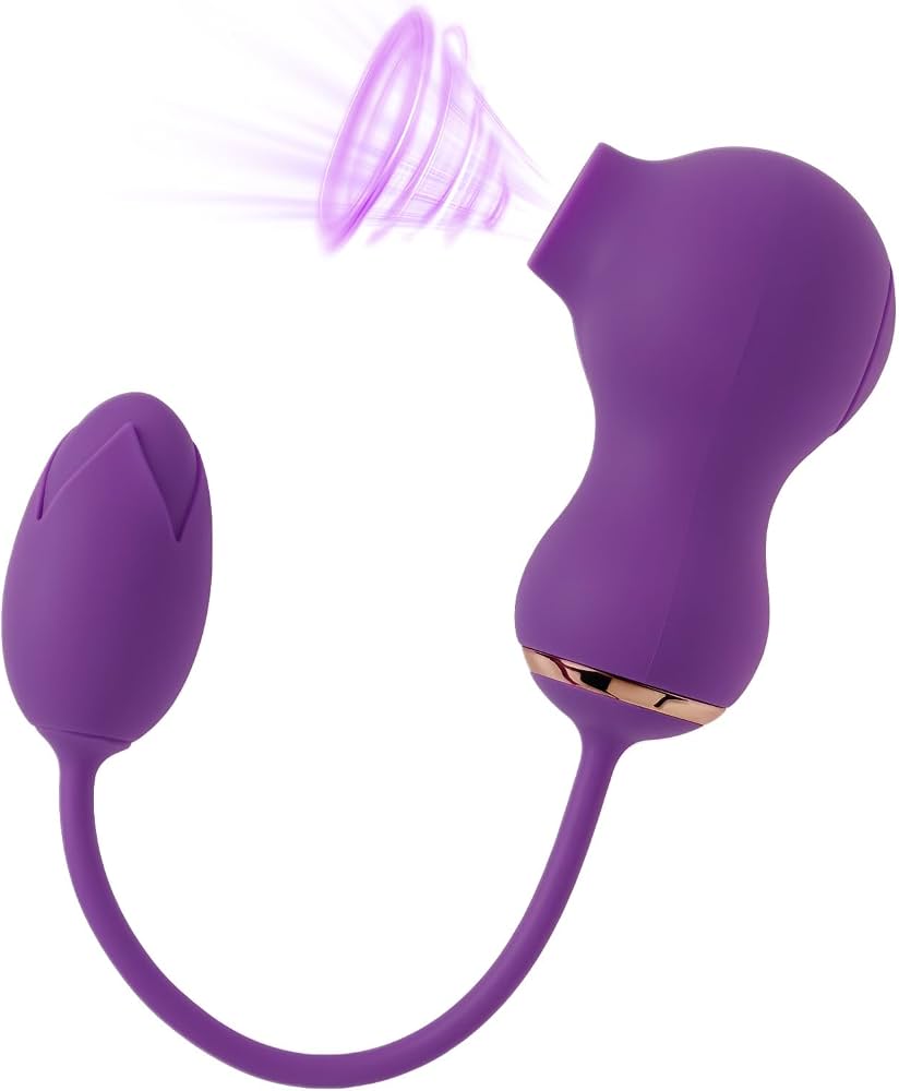 Vibrador de dupla estimulação sucção