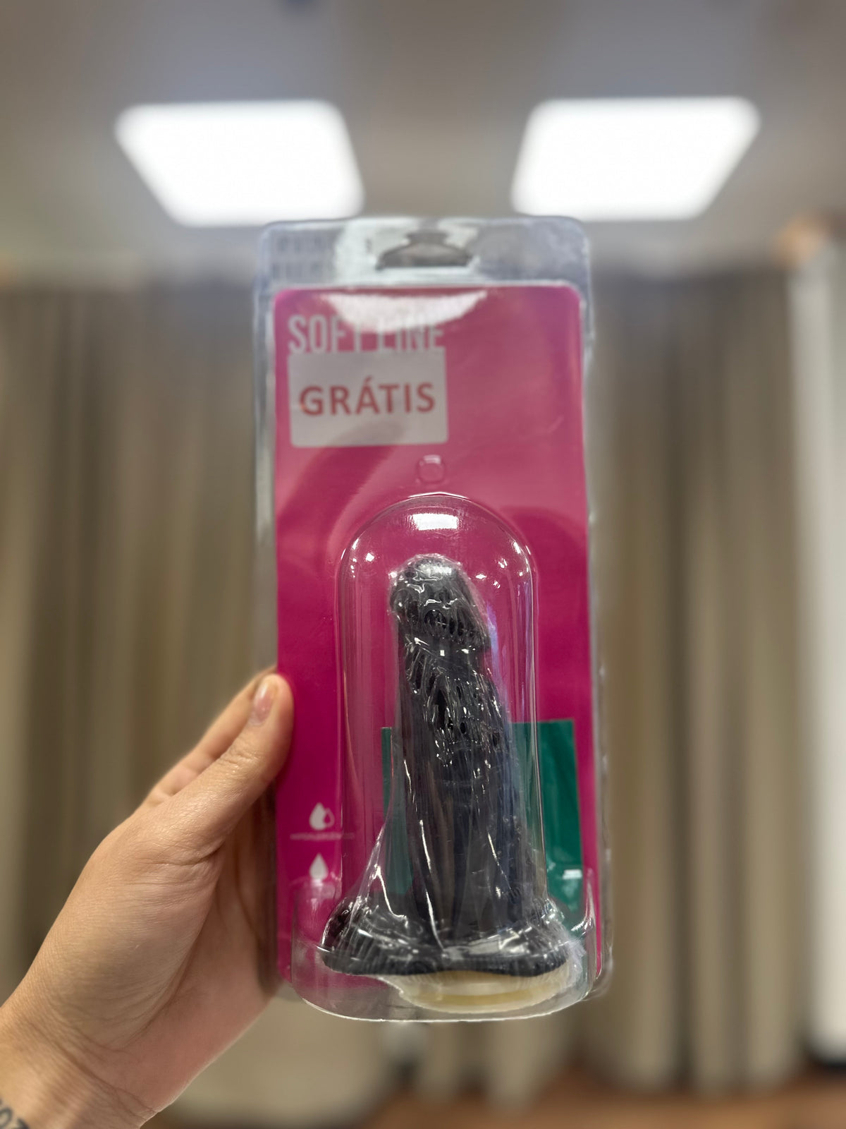 Prótese de silicone 11,5x3 cm  - Preto