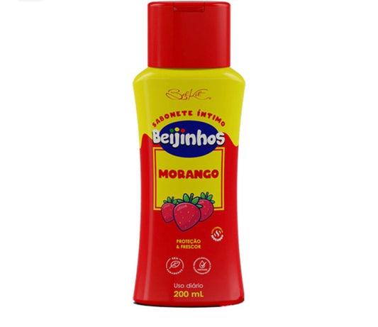 Sabonete Líquido Íntimo Feminino Beijinhos - MORANGO - 200ml